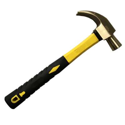 China manufacturer non magnetic  brass non sparking claw hammer with 230g