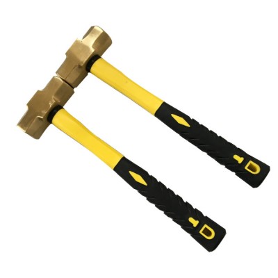 China manufacturer OEM factory Brass Sledge Hammer with rubber handle