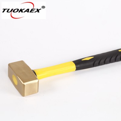 Non sparking Non magnetic beryllium copper hand tools Sledge hammer (German Type)with Fibreglass handle