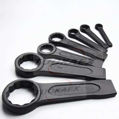 Germany type striking box end ring wrench spanner with DIN7444 drop forged 6point 12 point